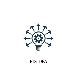 Big idea icon simple element vector