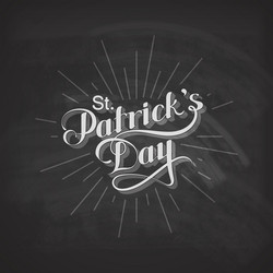 Handwritten saint patricks day label vector