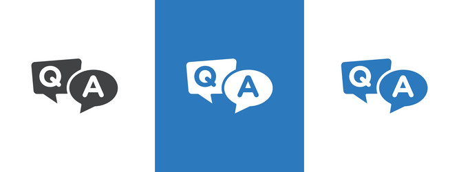questions and answers icon thin line vector image