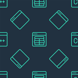 set line mysql code browser window and software vector image