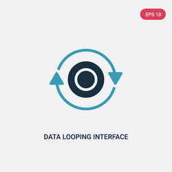 two color data looping interface icon from user vector image