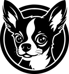 Chihuahua Portrait - Minimalist Vector Image