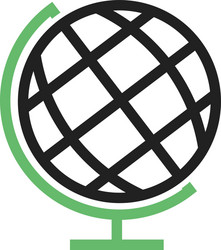 World grid sphere icon globe linear symbol Vector Image
