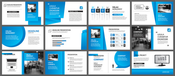 presentation and slide layout template design vector image