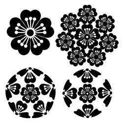 Sakura Blossom Symbol Vector Image