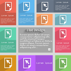 text file sign icon document symbol set vector image