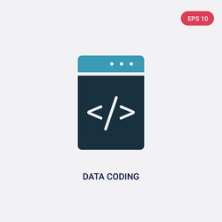 two color data coding icon from user interface vector image
