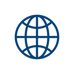 web icon isolated on white background globe vector image