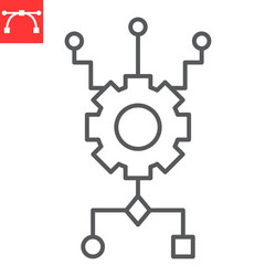 algorithm line icon vector