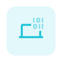 Binary Code Display on Device vector image