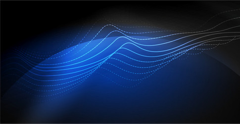 glowing abstract wave on dark shiny motion magic vector image
