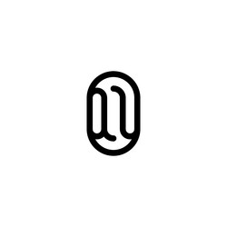 qu line simple round initial concept with high vector image