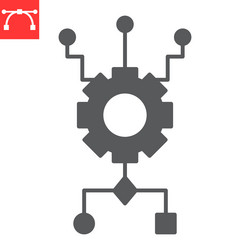algorithm glyph icon vector image