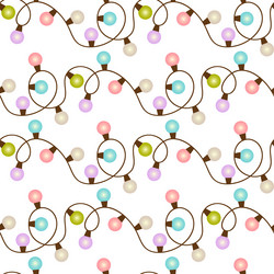 christmas lights strings seamless pattern design vector image