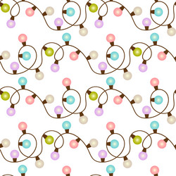 Christmas lights strings seamless pattern design vector