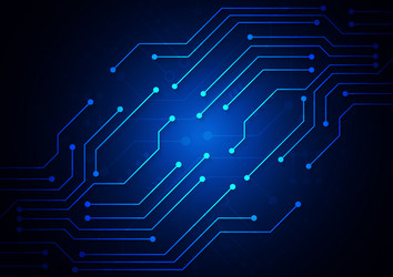 circuit technology background with hi-tech digital vector image