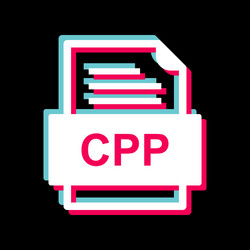 cpp file document icon vector