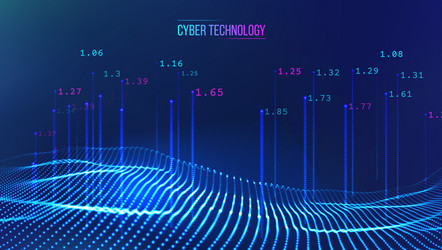 cyber technology ai tech wire network futuristic vector