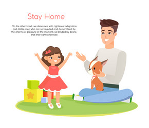 Father and daughter bonding Royalty Free Vector Image
