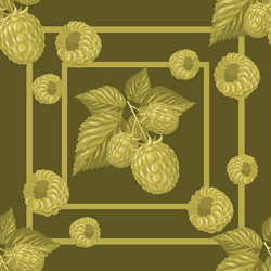 seamless pattern with branches raspberry vector