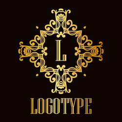 Vintage ornamental monogram Royalty Free Vector Image