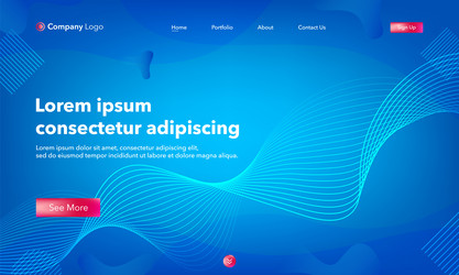 Abstract background website landing page template vector