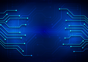 circuit technology background with hi-tech digital vector image