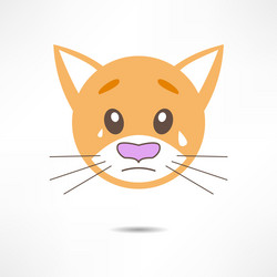 Crying cat vector