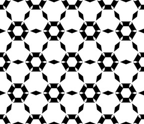simple black white hexagonal pattern vector image