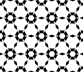 Simple black white hexagonal pattern vector