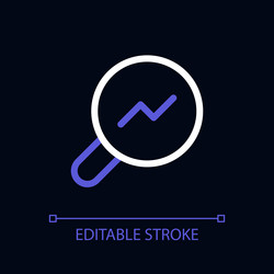 analytic tool pixel perfect color linear ui icon vector image
