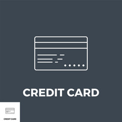 credit card related thin line icon vector