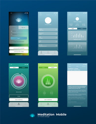 mobile ui ux template mockup - wireframe vector image