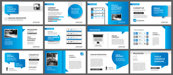 presentation and slide layout template design vector image