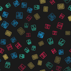 set line video recorder or editor mp3 file sound vector image
