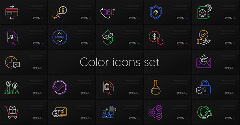set of reload organic product and scroll down vector image