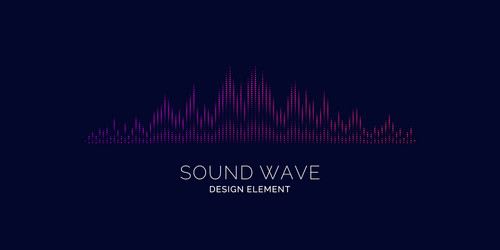 Sound wave equalizer on dark vector