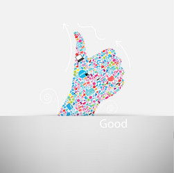 template design like symbol and social network vector image