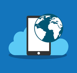 cloud computing data storage vector image