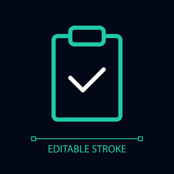 completed task pixel perfect color linear ui icon vector image