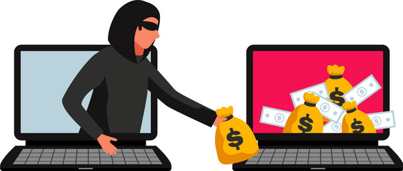 computer money hacker composition vector image