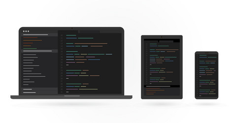cross platform development adaptive programming vector image