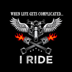 ride quote and saying good for print design Vector Image