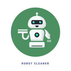 robot waiter icon on line style android human vector