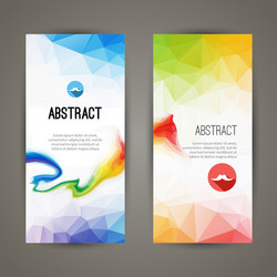 set of polygonal triangular colorful geometric vector image