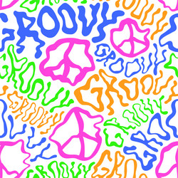 Deformed wavy dope word seamless pattern wallpaper