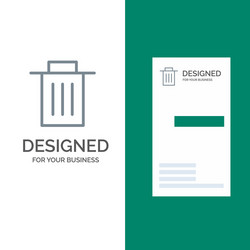 delete interface trash user grey logo design vector image
