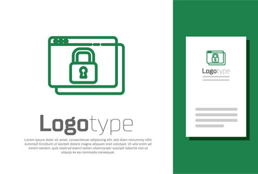 green line secure your site with https ssl icon vector image