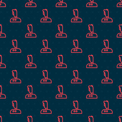 red line joystick for arcade machine icon isolated vector image