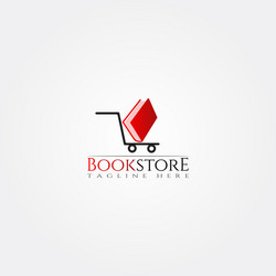 Bookstore icon template creative logo design vector